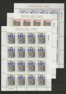 2002 MNH Ireland Mi 1472-74 Christmas Postfris** - Blocks & Sheetlets