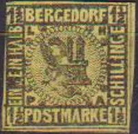 BERGEDORF GERMANIA ANTICHI STATI  1861 STEMMI DI LUBECCA E AMBURGO UNIF. 4  MLH VF - Bergedorf