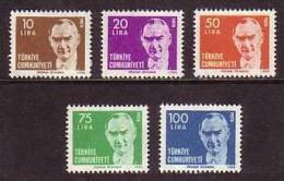 1980 TURKEY ATATURK REGULAR ISSUE STAMPS MNH ** - Unused Stamps