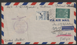 1957, Sabena, First Flight Cover, Bruxelles-Istanbul, Feeder Mail - Luftpost
