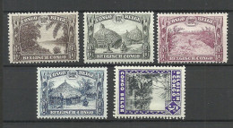 BELGISCH KONGO Congo Belge 1931 & 1938 Michel 130 - 133 & 173, Unused */(*) - Ungebraucht