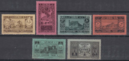 Syria Syrie 1925 Timbres-taxe Yvert#33-37 Mint Hinged - Neufs