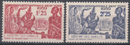 French Somali Coast, Cote Des Somalis 1939 Yvert#170-171 Mint Hinged - Unused Stamps