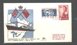 CANADA,26 JUNE,1959 ROYAL VISIT OFFICIALLY OPENING OF ST. LAWRENCE SEAWAY - Cartas & Documentos