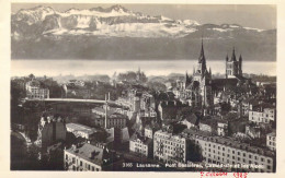 SUISSE - Lausanne - Pont Bessières - Cathédrale Et Les Alpes - Carte Postale Ancienne - Lausanne