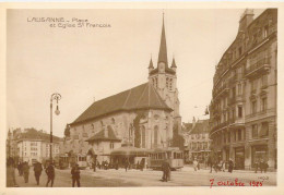 SUISSE - Lausanne - Place Et Eglise St François - Carte Postale Ancienne - Lausanne