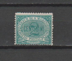 N° 1 TIMBRE SAINT-MARIN NEUF**  DE 1877    Cote : 22 € - Unused Stamps