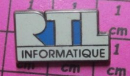 313e Pin's Pins / Beau Et Rare / INFORMATIQUE / RTL INFORMATIQUE Par DECAT - Informatica