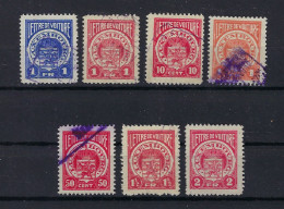 LUXEMBOURG - Timbre Fiscal " Lettre De Voiture 7 Valeurs Different " , état Voir Scan !  LOT 380 - Revenue Stamps