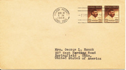 Canal Zone FDC 16-8-1948 1½ Cent In Pair - Kanalzone