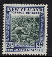 NEW ZEALAND 1940 CENTENNIAL 2./12d BLUE "TREATY" STAMP MNH - Nuevos
