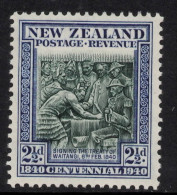 NEW ZEALAND 1940 CENTENNIAL 2./12d BLUE "TREATY" STAMP MNH - Nuovi