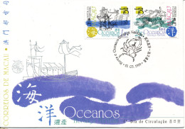 Macau FDC 19-3-1999 Oceanos Complete Set With Cachet - FDC