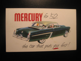 MERCURY For 52 Lincoln Car Auto Broadway Oakland Meter Mail Cancel 1952 California USA Postcard - Oakland