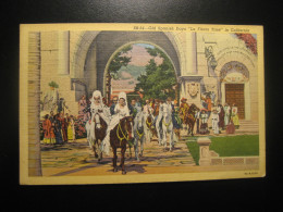 SANTA BARBARA California Old Spanish Days La Fiesta Time SAN DIEGO Red Cross Cancel 1950 To Spain USA Postcard - Santa Barbara