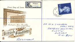 Great Britain Registered FDC Sent To Durham Wingham 7-7-1975 - 1971-1980 Decimal Issues