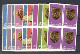 Zaïre - 896/905 - Blocs De 4 - Statuettes & Masques Du Zaïre - 1977 - MNH - Unused Stamps