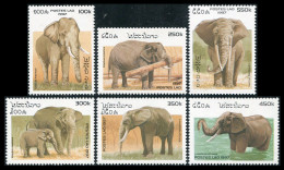 LAOS 1997 - YT 1275-80 ; Mi# 1584-89 ; Sc 1329-34 MNH Elephants - Laos