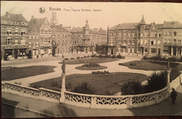 CPA, écrite En 1928, BINCHE. PLACE EUGENE DERBAIX. SQUARE, éd Nels (Daille-Huart), BELGIQUE - Binche