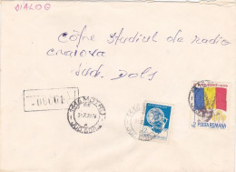 POTTERY, 1989 REVOLUTION, STAMPS ON REGISTERED COVER, 1990, ROMANIA - Brieven En Documenten