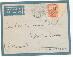 1938 COLONIE ITALIANE SOMALIA AEROGRAMMA CON IL RARO N 224 DENT 14 ISOLATO X SALO' - Somalie