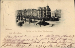 CPA Wrocław Breslau Schlesien, Partie Aus Der Kaiser-Wilhelmstraße - Schlesien