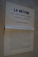 RARE,ancienne Affiche Publicitaire , La Nettine,eau à Détacher à La Lavande,250 Mm/190 Mm. - Posters