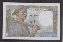 France 10 Francs Mineur 13-1-1944 - Fayette N°8-10 - SPL - 10 F 1941-1949 ''Mineur''