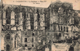FRANCE - St Quentin - La Basilique - Mars 1919 - Carte Postale Ancienne - Saint Quentin