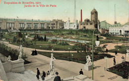 BELGIQUE - Exposition De Bruxelles 1910 - Jardin De La Ville De Paris - Colorisé - Carte Postale Ancienne - Exposiciones Universales