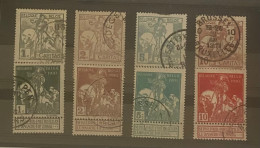 België Zegels Nrs  84 - 91 - 1849-1865 Medaglioni (Varie)