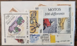 MOTOS Lot De 100 Timbres Tous Différents Neufs + Oblitérés. Satisfaction Assurée - Motorräder