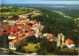 Castelnau Rivière Basse Vue Générale Aérienne Gros Plan Sur Le Donjon ( Ruines ,  église ? écrite En 1975 - Castelnau Riviere Basse