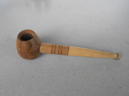 Beautiful Vintage Wooden Pipe #1238 - Other & Unclassified