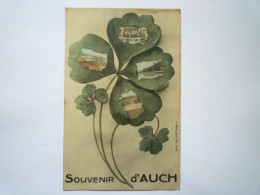 2023 - 1823  AUCH  (Gers)  :  Carte Fantaisie  " Souvenir D'AUCH "   1907   XXX - Auch