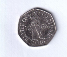 GREAT BRITAIN-2016-BATTLE OF HASTINGS-CIRCULATED-AS SCAN. - 50 Pence