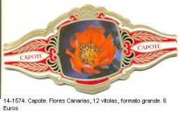 Vitolas Capote. Flores Canarias. 14-1574 - Bagues De Cigares