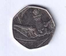 GREAT BRITAIN-2016-SWIMMING TEAM GB OLYMPICS-CIRCULATED-AS SCAN. - 50 Pence