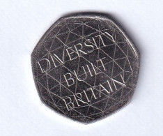 GREAT BRITAIN-2020-DIVERSITY BUILT BRITAIN-CIRCULATED-AS SCAN. - 50 Pence