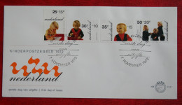 FDC E122 122 Child Welfare Kinderzegels Enfant NVPH 1020-1023 1972 Without Address NEDERLAND NIEDERLANDE NETHERLANDS - FDC