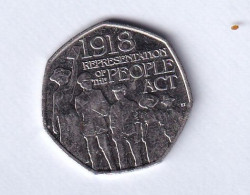 GREAT BRITAIN-2018-PEOPLE ACT 1918-CIRCULATED-AS SCAN. - 50 Pence