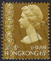 HONG KONG 1975 QEII 65c Brown SG319 FU - Gebraucht