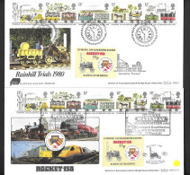 Great Britain 1980 Benham BOC18 & R12 Rainhill Trials Commemorative Covers - 1971-1980 Decimal Issues