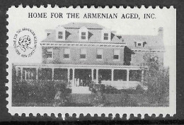 1938 USA NEW JERSEY HOME FOR THE ARMENIAN AGED   VIGNETTE Reklamemarke Cinderella Erinnofili - Erinnofilia