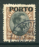 DENMARK 1921 King Christian X Definitive 25 Øre Overprinted Porto Used.  Michel Porto 6 - Postage Due