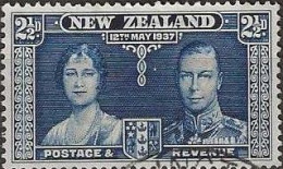 NEW ZEALAND 1937 Coronation - 21/2d King George VI And Queen Elizabeth FU - Gebruikt