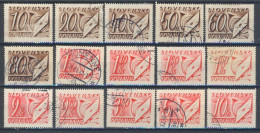 Slovaquie 1942 Mi P 24-38 (Yv TT 26-40), Obliteré - Used Stamps