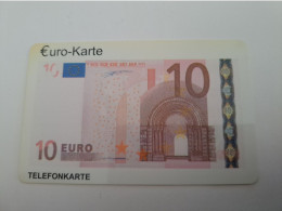 DUITSLAND/ GERMANY  / PREPAIDS CARD /  EURO KARTE/ BANKNOTE €10, - ON CARD       /  € 10,-     USED  CARD **14853** - K-Serie : Serie Clienti