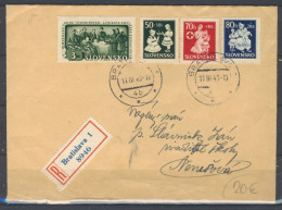 Slovaquie 1940 Lettre Récommandé Pour Nemšová - Lettres & Documents