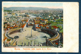 °°° Cartolina - Roma N. 2452 Panorama Dalla Cupola Di S. Pietro Formato Piccolo Viaggiata °°° - Stades & Structures Sportives